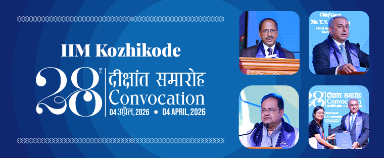 1432 Graduate at IIM Kozhikode’s 28th Annual Convocation held on April 4, 2026
