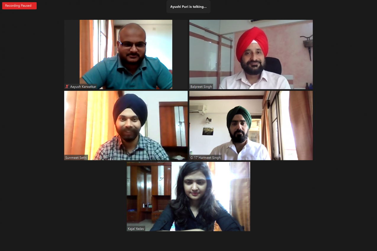 Organised Alumni Klinic on 6th June 2021 with Mr. Balpreet Singh (PGP 07)